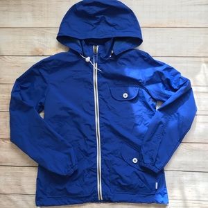 Penfield Blue Rochester Coat Med Hooded Rain White
